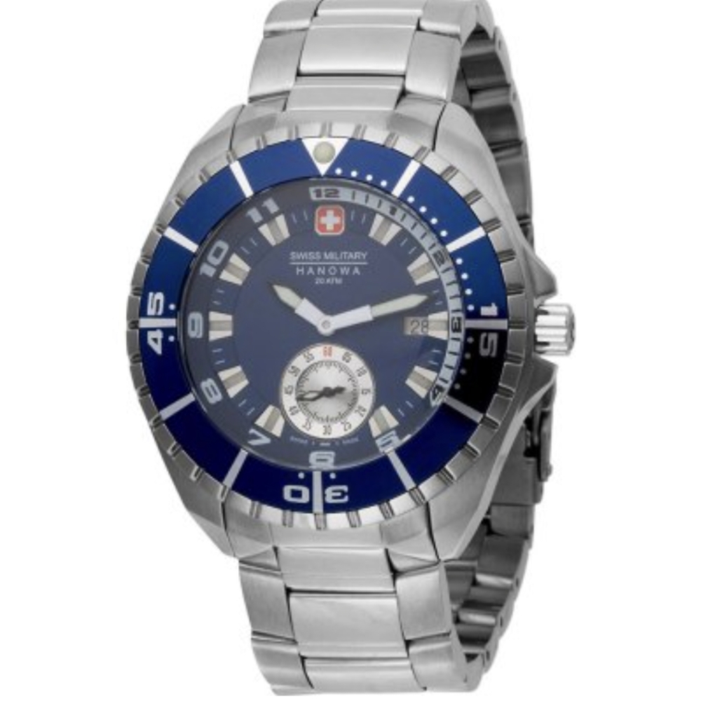 Swiss Military Hanowa Men's 'Sealander' Blue Dial Divers Watch 6-595
